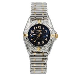 Ladies Breitling 28mm Two Tone Gold / Stainless Steel Watch with Black Dial. (Pre-Owned)