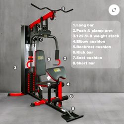 Brand New Fitvids Full Body Home Gym – 122.5 LB Weight Stack – Unopened