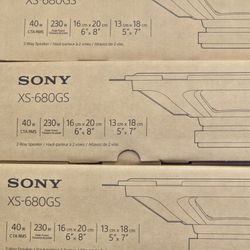 Sony XS-680GS 6x8 2-Way Coaxial Speaker - Pair - 4ohm - 45 Watts RMS/250 Watts Max

