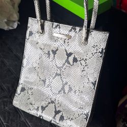 Cute Small Nine West Faux Python  Print  Shoulder Bag 