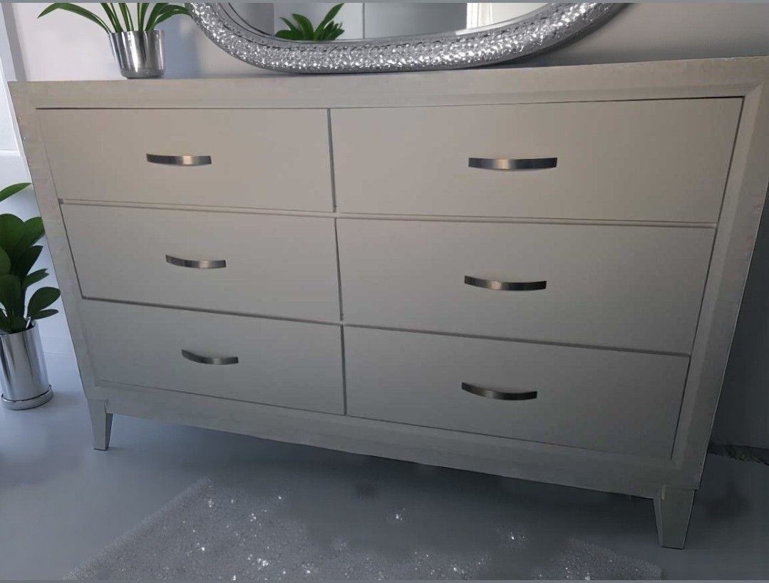 White With Silver Handles
