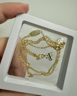 Vintage Antique Fendi Designer Charm Necklace In Gold
