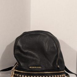MICHAEL KORS Rhea Studded Pebbled Leather Backpack Black SRP $450
