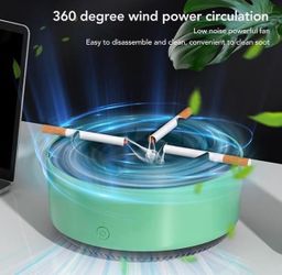 2 pks Smart Self Extinguishing Ashtray, 2 in 1 Air Purifier for Home Car Office