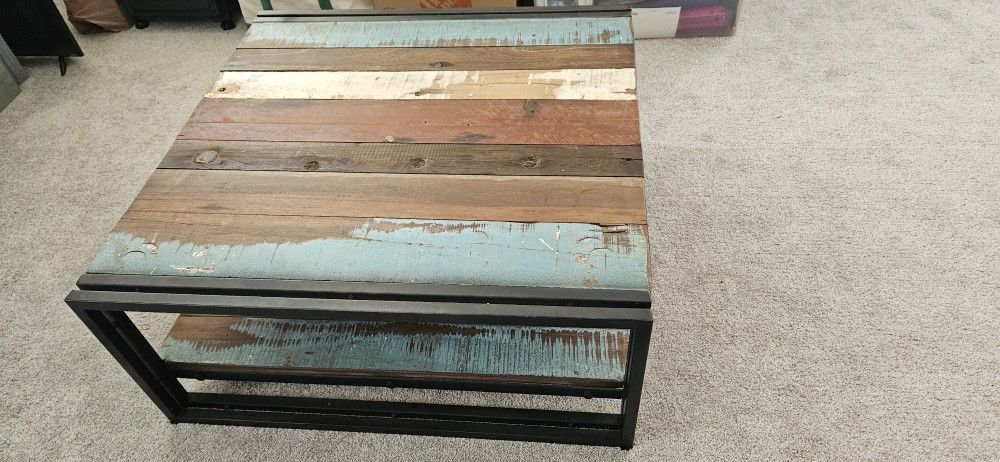 Colorful Reclaimed Wood Coffee/Cocktail Table