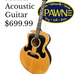 Morris Natural Wood Acoustic Guitar 
