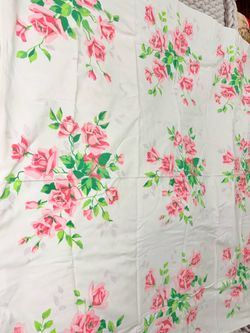 Vintage Floral Tablecloth