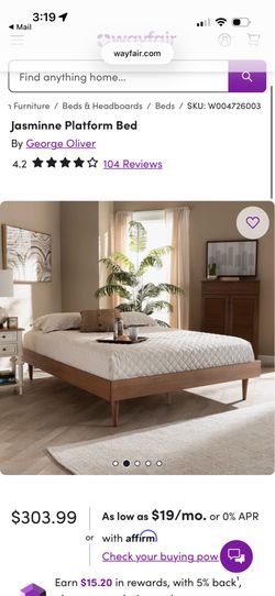 Kristen 14.9" Platform Bed Frame by Sand & Stable™