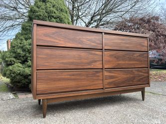 Mid Century Vintage Walnut Dresser 