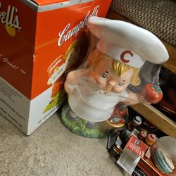 Campbell's Soup Chef Cookie Jar Ceramic