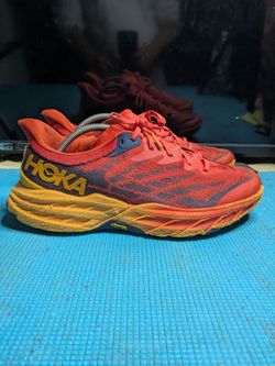 HOKA ONE ONE Speedgoat 5 Textile Synthetic Fiesta Orange 1123157FRYL Men Sz 12D
