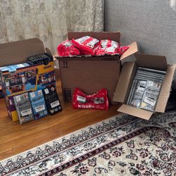 chocolates. Hershey Kisses Milk Chocolate/Chocolove Extreme Peppermint, Strong, Dark Chocolate