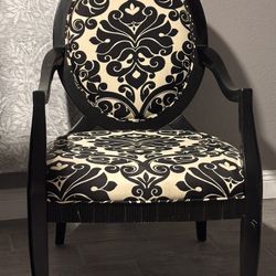 Retro Black & Off White Chair