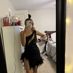 Fashion Nova Luxe Esme Sequin Feather Mini Dress for Sale in Chesapeake VA OfferUp