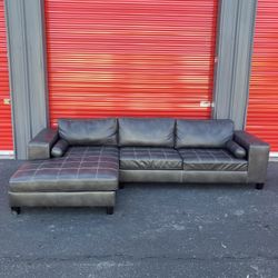 Large Leather Sectional Sofa 