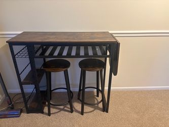 3 piece industrial/rustic bar table set