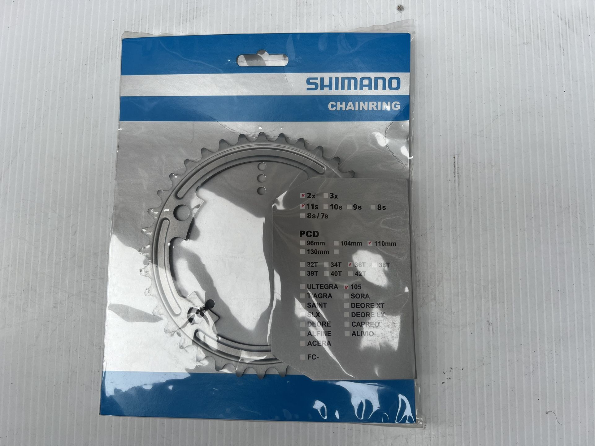 Shimano 105 FC-5800 Silver Chainring 2x11 36T