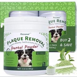 2 Pack Dog Plaque Removal Dental Powder 