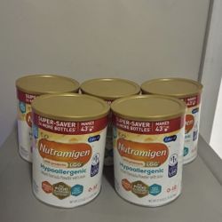 LOT of 5 Enfamil Nutramigen W/ Probiotic LG Infant Powder Formula 27.8 oz.