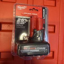 Milwaukee RED LITHIUM M12 5.0ah HIGH OUTPUT battery