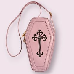 Coffin Shape Crossbody Bag (Lavender)