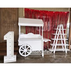 Candy Cart, Treat Ladder And Marquee Number