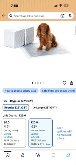 120 Puppy Pee Pads
