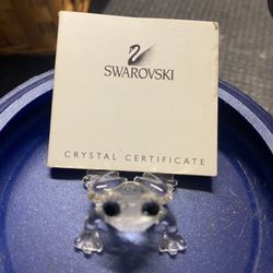 Swarovski Mini Green Eye Crystal Frog