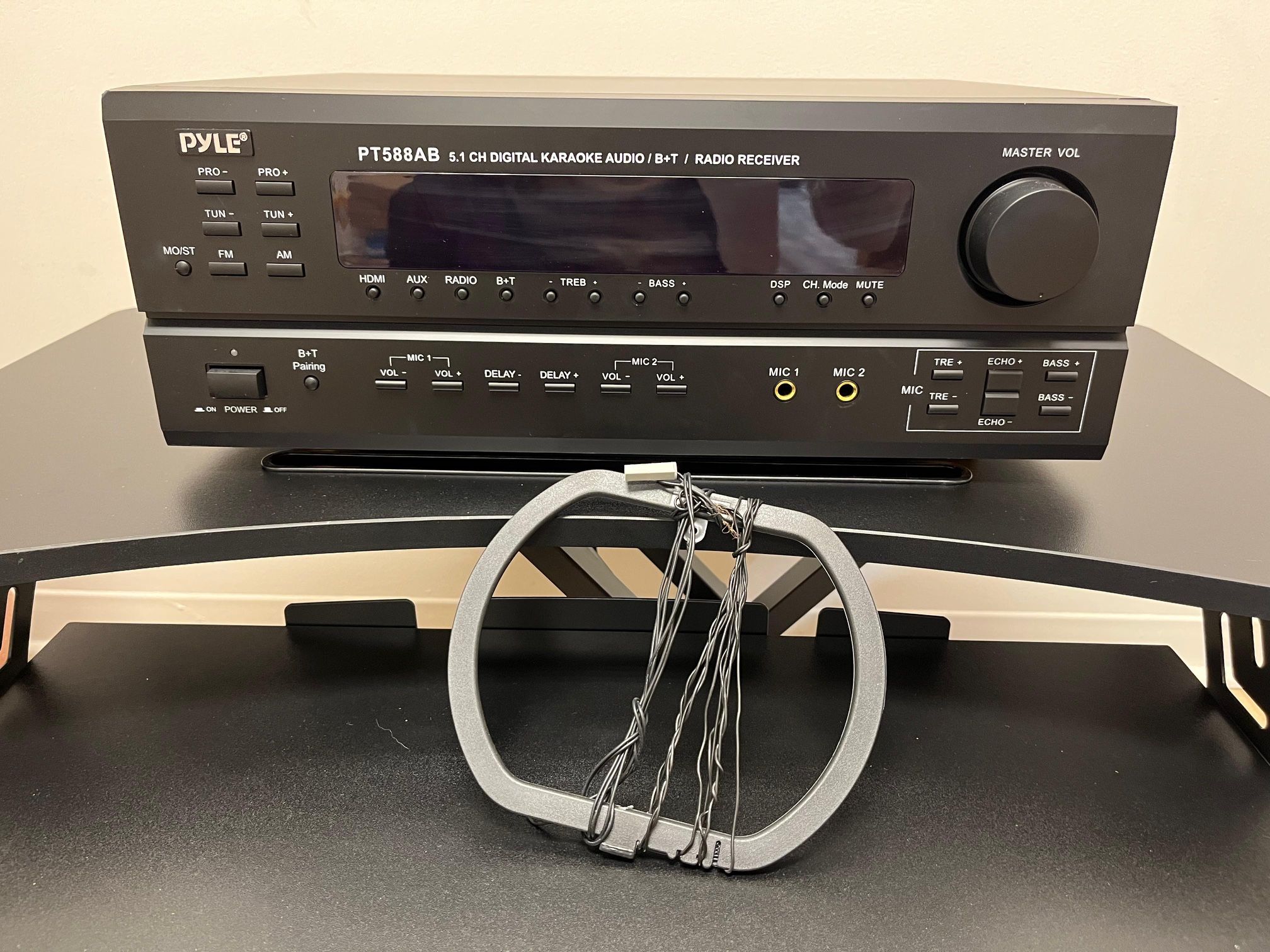 Pyle Wireless Bluetooth Power Amplifier System-420W 5.1 Channel Home Theater Surround Sound Audio Stereo Receiver Box w/RCA,AUX,Mic w/Echo,Remote,Supp