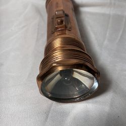 Vintage Ray O Vac Solid Copper Flashlight Circa 1930s Collectible