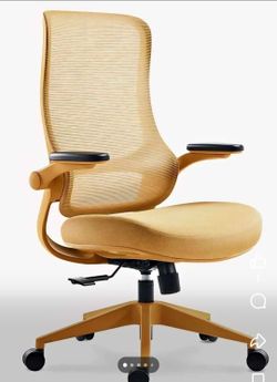 New & Assembled, Ergonomic Mesh Office Chair in Mustard Yellow