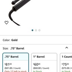 Paul Mitchell Pro Tools Express Gold Curl Marcel Titanium Curling Iron, Fast-Heating to Create a Variety of Curls, .75" barrel