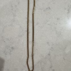 Shop GLD gold small cuban chain 18” 