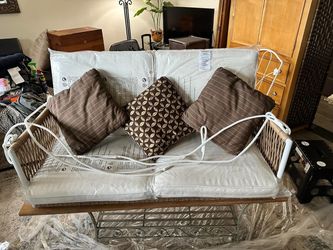 NEW Outdoor Porch Swing Sofa with Cushions (Still in Factory Wrap - $500 Retail)