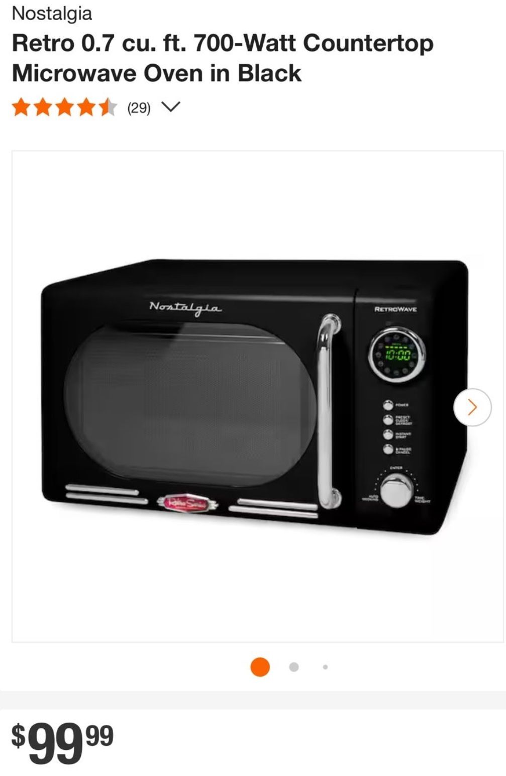 Nostalgia Microwave Retro Style