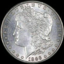 1886 S MORGAN SILVER DOLLAR COIN GEM BU UNC MS++