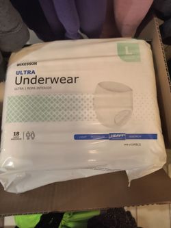 Size large McKesson ultra underwear briefs heavy