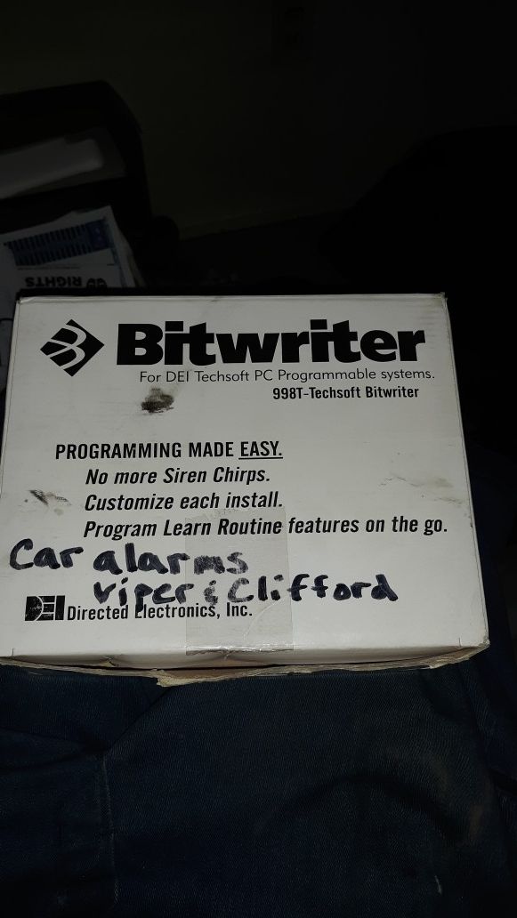 Bitwriter 998t-techsoft program you car alarms.