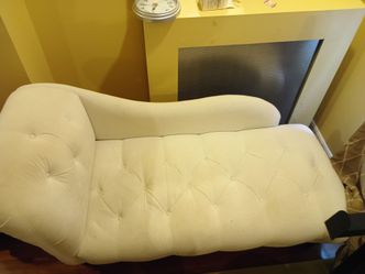 Only $80!! White Tufted Chaise Lounge