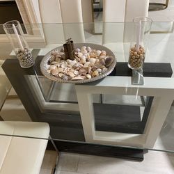 Dining Table Glass 58” Rectangular 