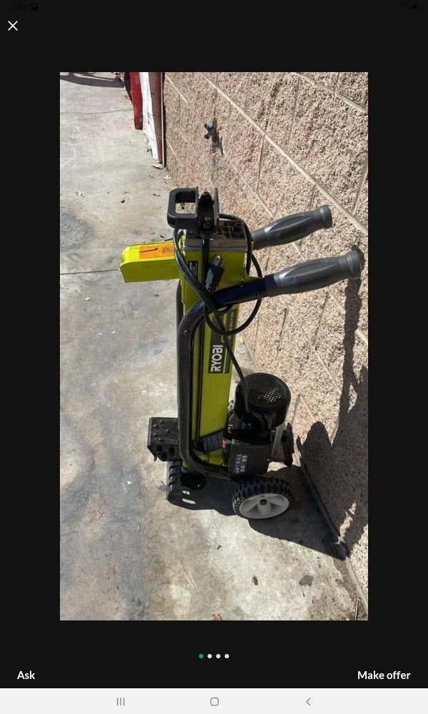 RYOBI 5 TON 15 AMP ELECTRIC LOG SPLITTER NEW for Sale in San Bernardino, CA  - OfferUp