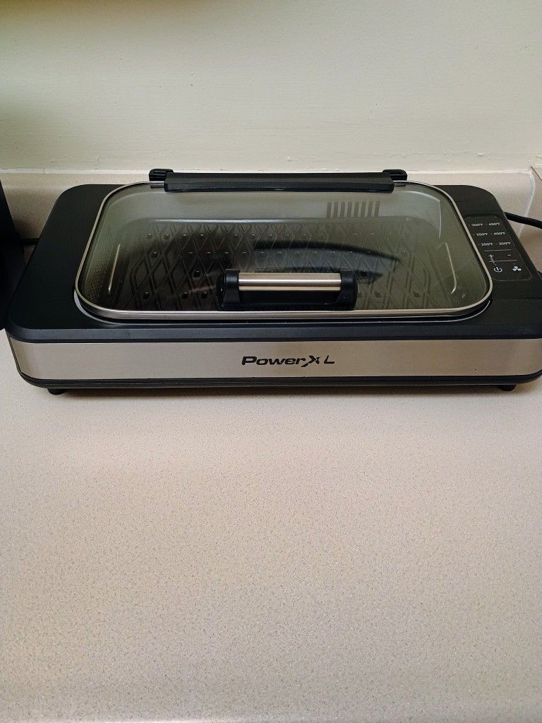 Home Electric Grill Power XL Smokeless Elite Plus Indoor with Tempered Lid