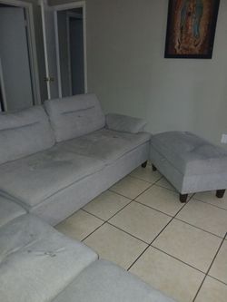 Light grey sofa