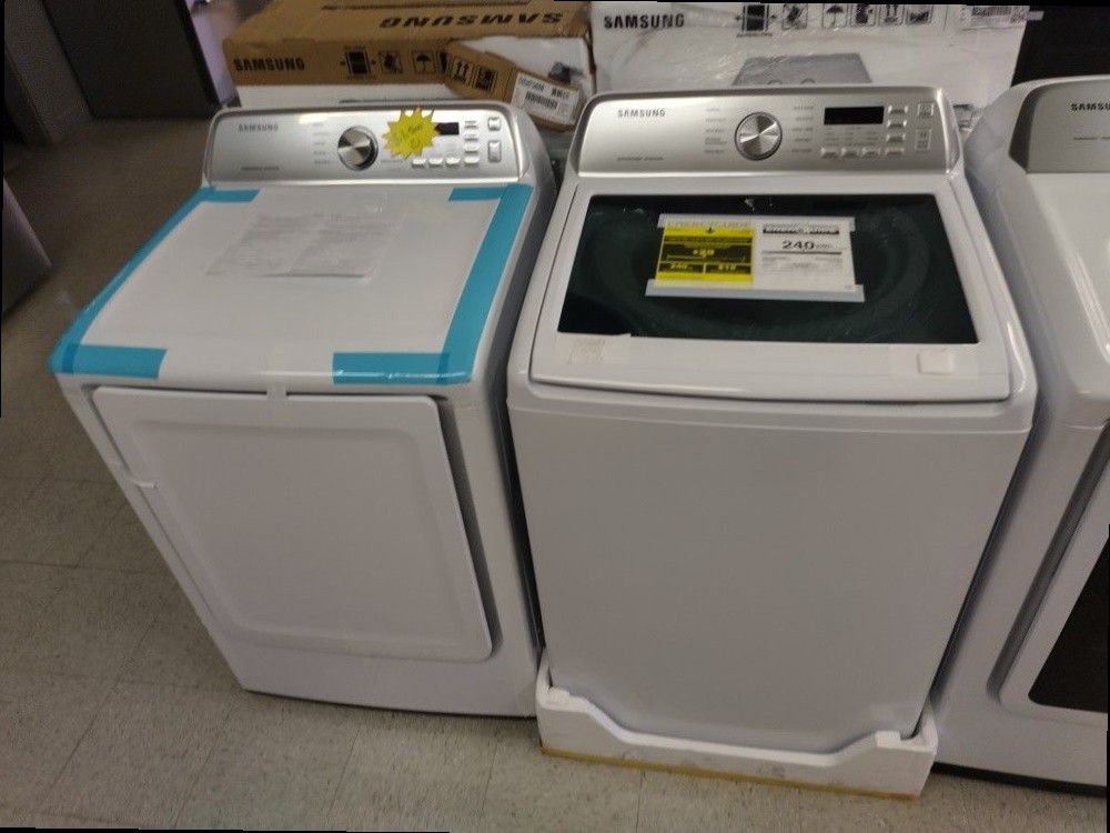SAMSUNG WASHER AND DRYER SET OPEN BOX ITEMS