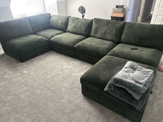 Modular Corduroy U-Shaped Sectional