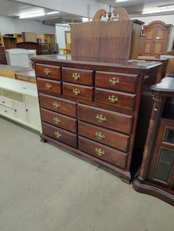 12 Drawer dresser W/ brass hardware