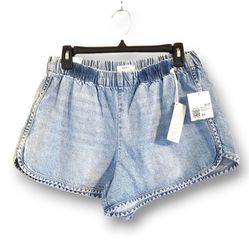 Forever 21 With Purpose Women's Size 31 Light Blue Organic Cotton Denim Shorts