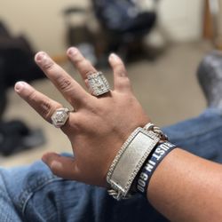 Chino Link Versace / San Judas .925 Silver Bracelet 