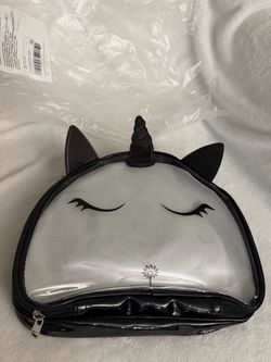 Unicorn Clear Cosmetic Bag with Zipper