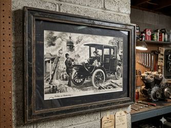 1906 Adams-Farwell automobile featuring a 45 hp rotary air-cooled engine